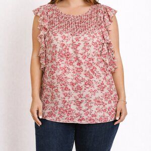 BB Dakota Floral Top Size Medium - Like New